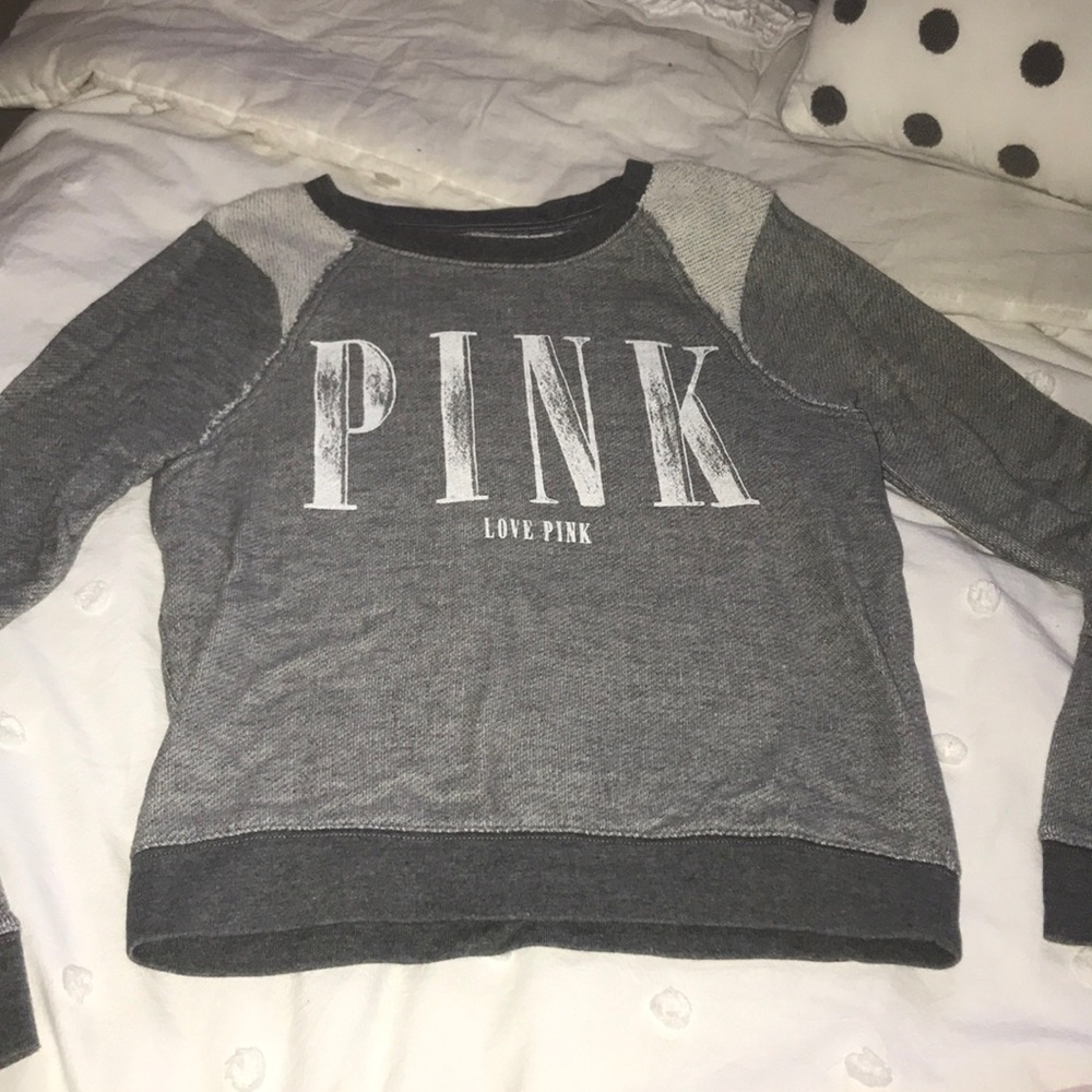 pink victoria’s secret crew neck